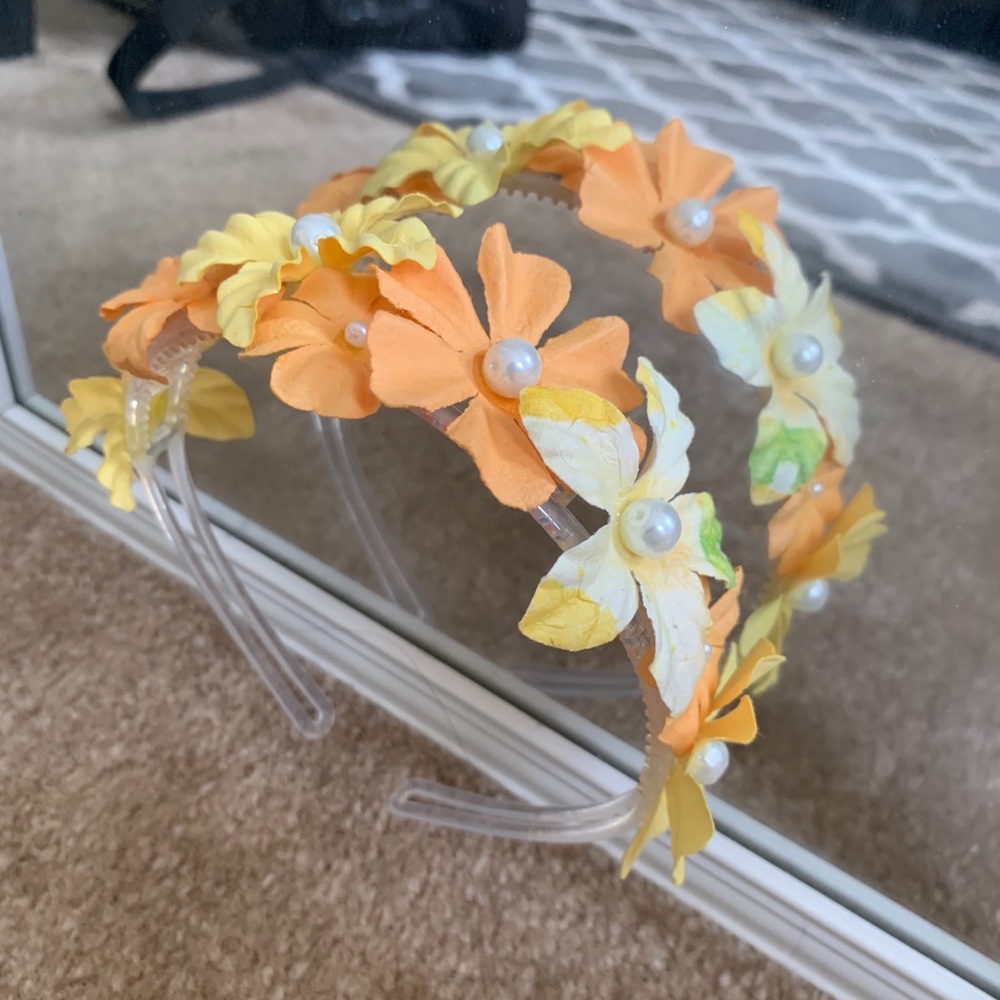 Orange and Yellow Flower Crown